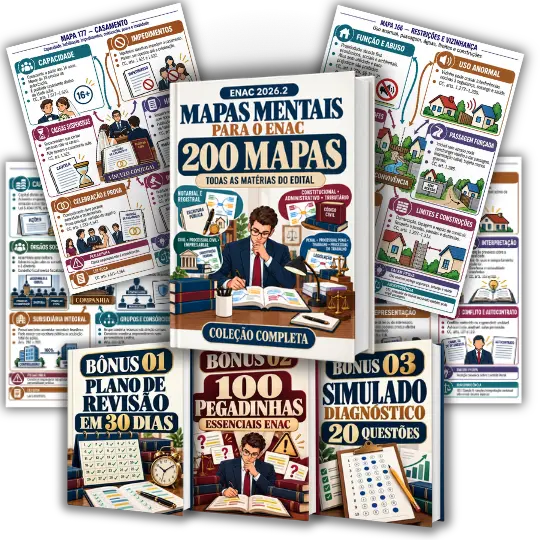 Coleção Completa 200 Mapas Mentais ENAC 2026.2
